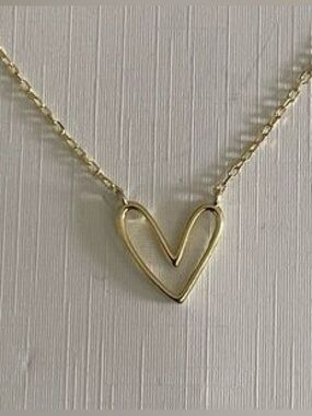 Olivia and Jackson Gold Heart y Necklace - 14KT Gold Plated